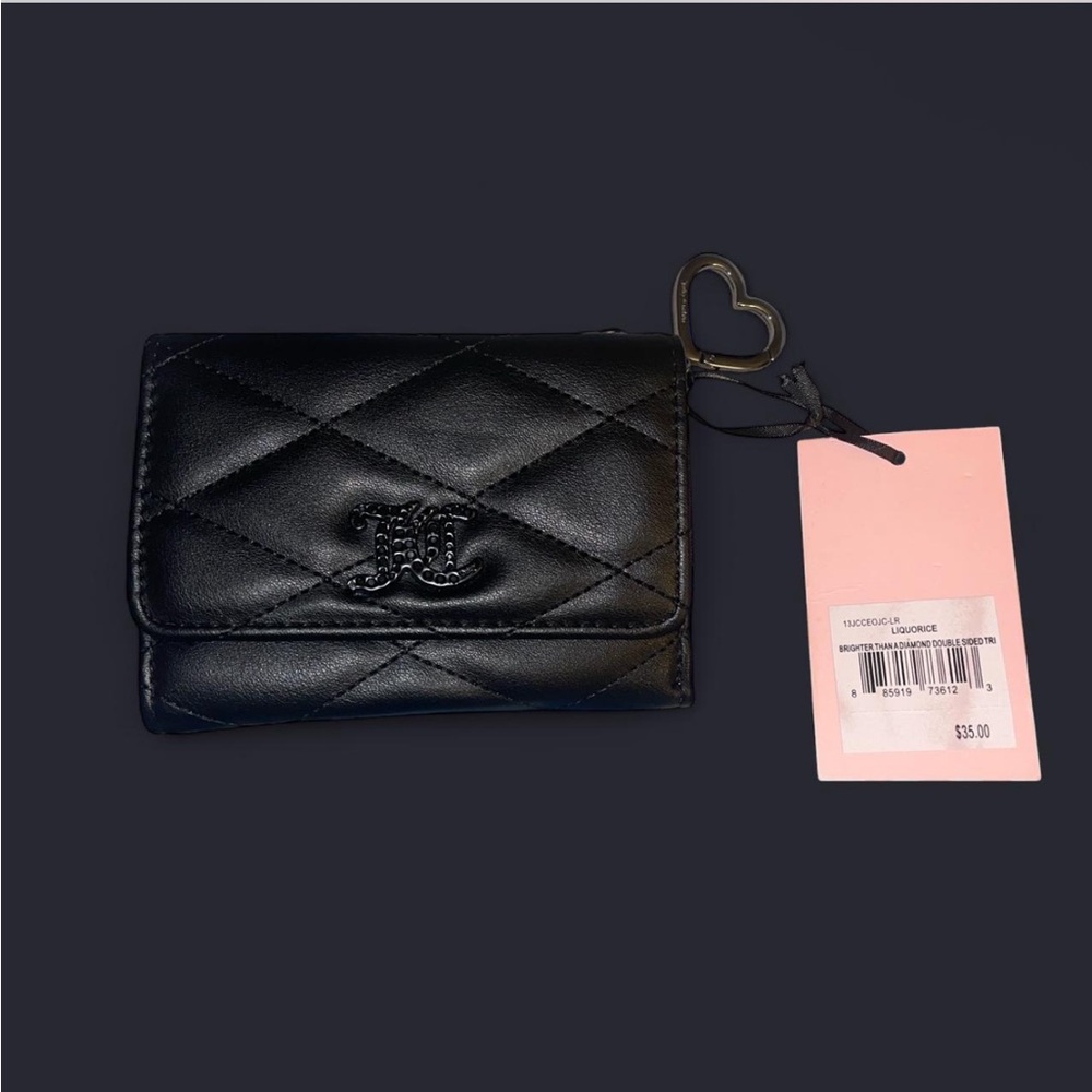Juicy Couture Black Quilted Brighter Than a Diamond Wallet
